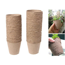 Indlæs billede til gallerivisning Pot en papier pour démarreur de plantes, Kit de gobelets de pépinière, organique, biodégradable, écologique, outils de jardin pour la culture à domicile, 50 pièces
