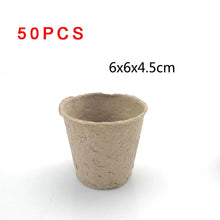 Load image into Gallery viewer, Pot en papier pour démarreur de plantes, Kit de gobelets de pépinière, organique, biodégradable, écologique, outils de jardin pour la culture à domicile, 50 pièces
