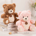Peluche ours Kawaii de 35 cm, de haute qualité, avec plaque signalétique, adorable et gros ours, décoration d'intérieur, cadeau de Noël pour garçons et filles
