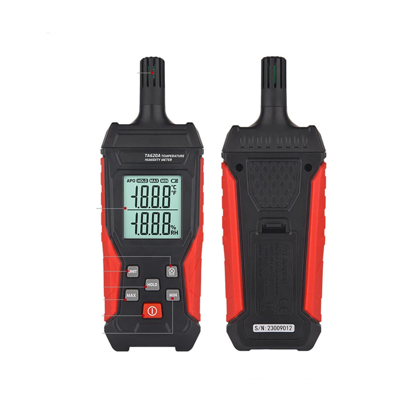 Compteur de température et d'humidité portable, instrument de test de température et d'humidité à affichage numérique LED de haute précision