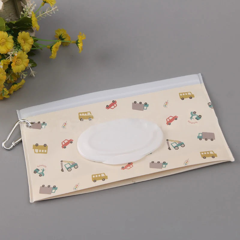 Sac pour lingettes humides pour bébé, boîte distributrice pour lingettes, pochette pour lingettes, étui à mouchoirs Maengu, porte-mouchoirs à eau