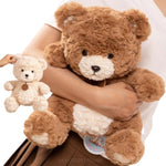 Peluche ours Kawaii de 35 cm, de haute qualité, avec plaque signalétique, adorable et gros ours, décoration d'intérieur, cadeau de Noël pour garçons et filles