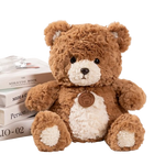 Peluche ours Kawaii de 35 cm, de haute qualité, avec plaque signalétique, adorable et gros ours, décoration d'intérieur, cadeau de Noël pour garçons et filles