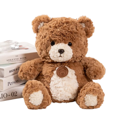 Peluche ours Kawaii de 35 cm, de haute qualité, avec plaque signalétique, adorable et gros ours, décoration d'intérieur, cadeau de Noël pour garçons et filles