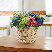 Indlæs billede til gallerivisning Myrtille artificielle avec tiges, Fruits réalistes pour mariage, Bouquet de mariée DIY, décoration de fête de cuisine à domicile, 4 pièces
