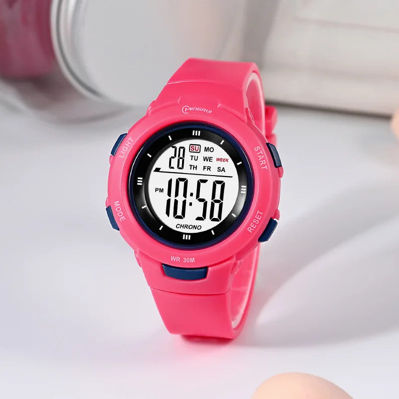 UTHAI CE49 Montres pour enfants Mode Lumineux Étanche Réveil Montres intelligentes Garçons et filles Étudiant Montre électronique Cadeau