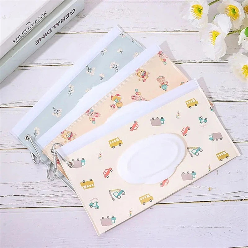 Sac pour lingettes humides pour bébé, boîte distributrice pour lingettes, pochette pour lingettes, étui à mouchoirs Maengu, porte-mouchoirs à eau