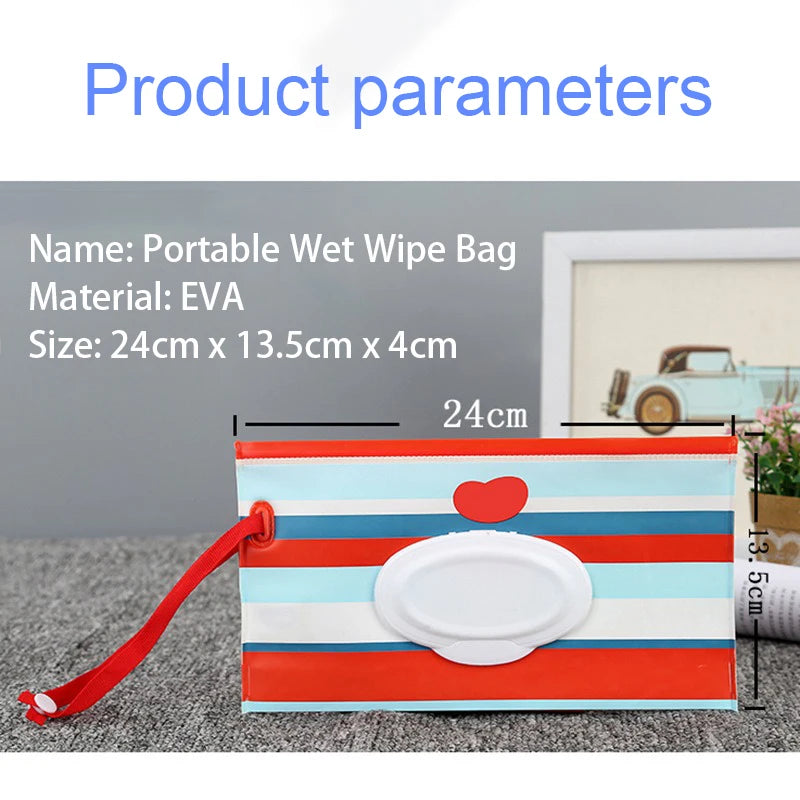 Sac pour lingettes humides pour bébé, boîte distributrice pour lingettes, pochette pour lingettes, étui à mouchoirs Maengu, porte-mouchoirs à eau