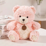 Peluche ours Kawaii de 35 cm, de haute qualité, avec plaque signalétique, adorable et gros ours, décoration d'intérieur, cadeau de Noël pour garçons et filles