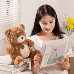 Peluche ours Kawaii de 35 cm, de haute qualité, avec plaque signalétique, adorable et gros ours, décoration d'intérieur, cadeau de Noël pour garçons et filles
