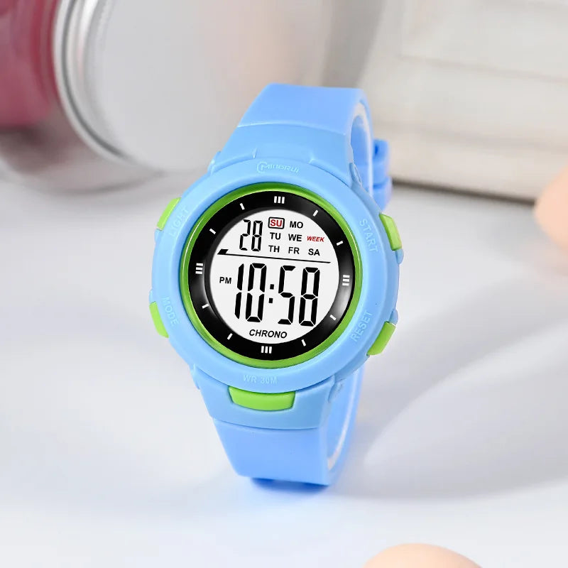 UTHAI CE49 Montres pour enfants Mode Lumineux Étanche Réveil Montres intelligentes Garçons et filles Étudiant Montre électronique Cadeau