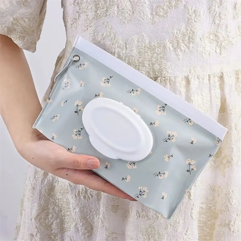 Sac pour lingettes humides pour bébé, boîte distributrice pour lingettes, pochette pour lingettes, étui à mouchoirs Maengu, porte-mouchoirs à eau